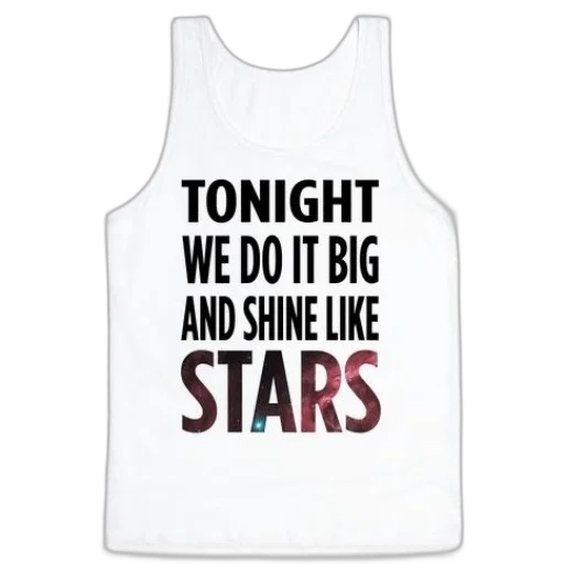 white, tank, top, text transparent PNG cut-out