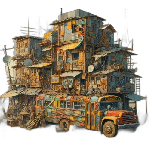 building, car, furniture, robot transparent PNG cut-out
