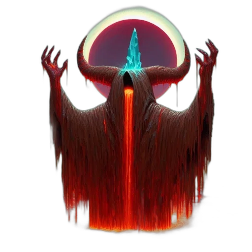 hair, staff, creature, crown transparent PNG cut-out