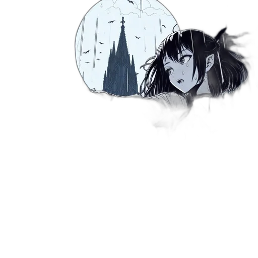 concept art, comic book art, anime, fantasy art transparent PNG cut-out
