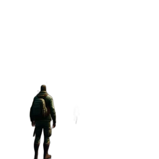 jacket, creature, robot, weapon transparent PNG cut-out
