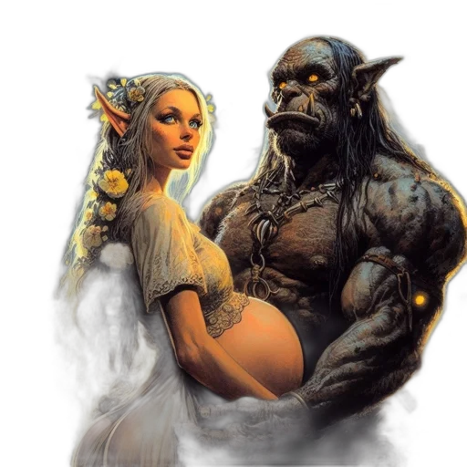 fantasy art, concept art, comic book art, pixel art transparent PNG cut-out