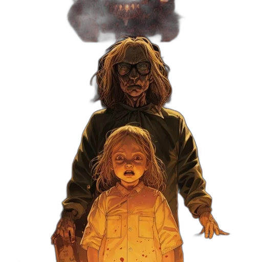comic book art, concept art, fire, golden transparent PNG cut-out