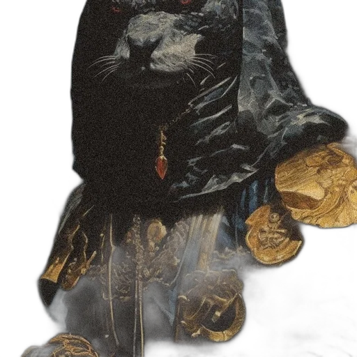 jacket, mask, crown, staff transparent PNG cut-out