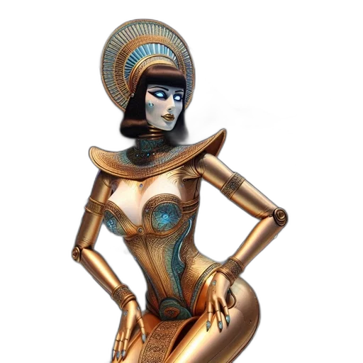 robot, jewelry, dress, crown transparent PNG cut-out