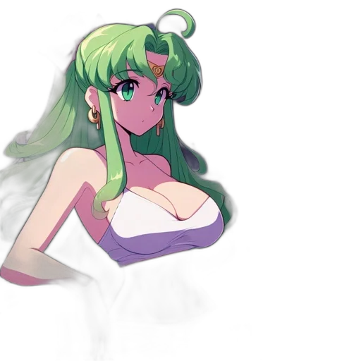 dress, anime, vaporwave, concept art transparent PNG cut-out
