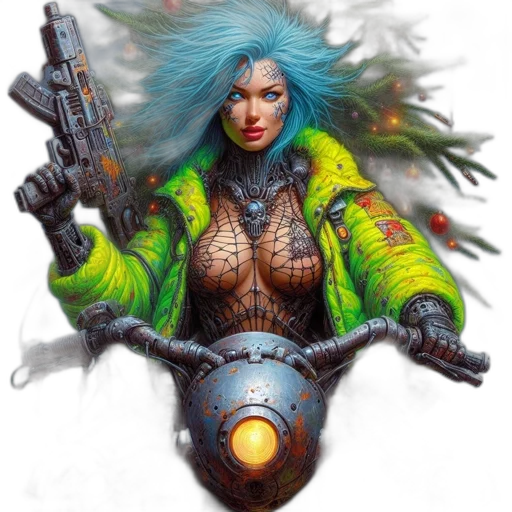 weapon, cyberpunk, fantasy art, concept art transparent PNG cut-out