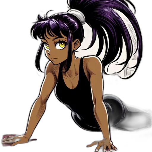 staff, hair, anime, cartoon transparent PNG cut-out