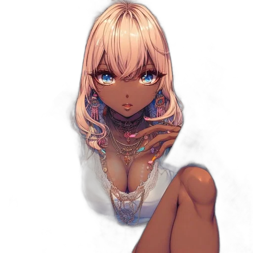 dress, face, jewelry, robot transparent PNG cut-out