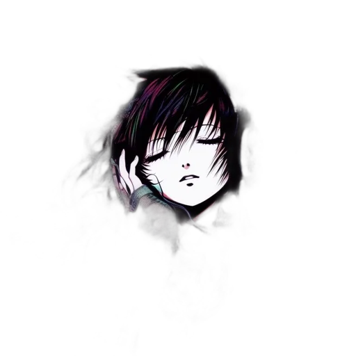 face, mask, creature, hair transparent PNG cut-out