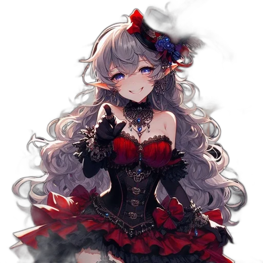 dress, crown, staff, flower transparent PNG cut-out
