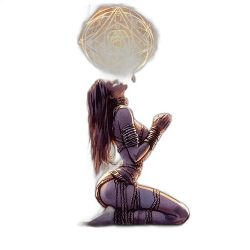 jewelry, staff, sword, hair transparent PNG cut-out