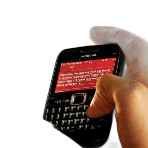 person, holding, nokia, phone transparent PNG cut-out