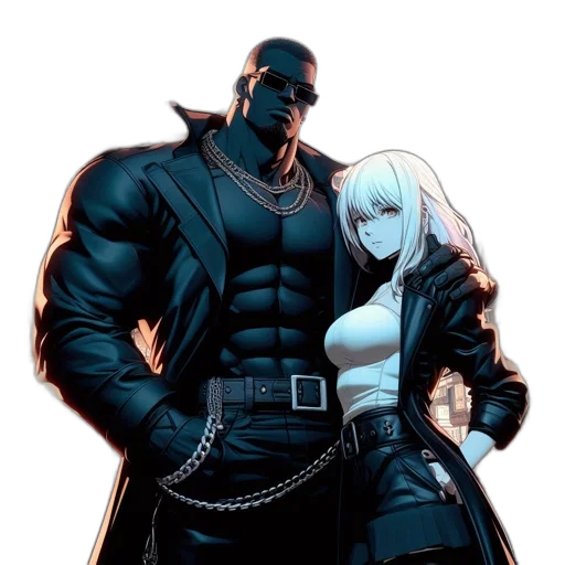 jacket, comic book art, concept art, cyberpunk transparent PNG cut-out