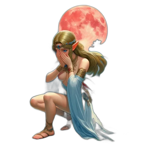 dress, staff, mask, concept art transparent PNG cut-out