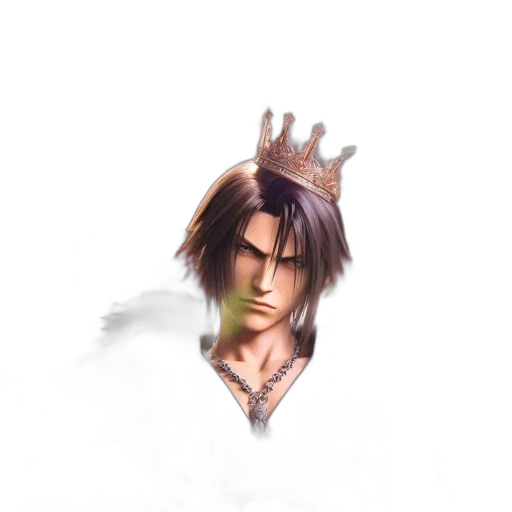 crown, face, hair, staff transparent PNG cut-out