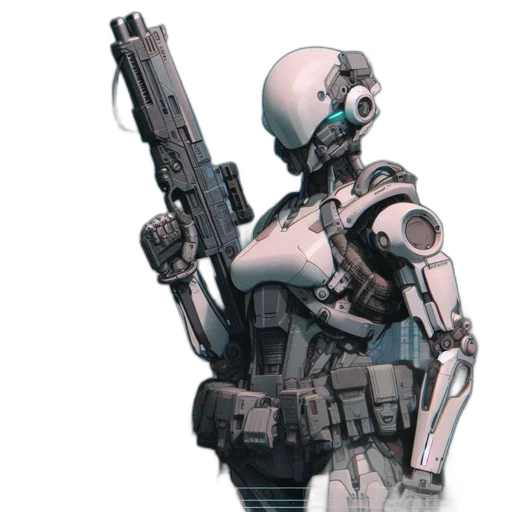 robot, weapon, staff, concept art transparent PNG cut-out