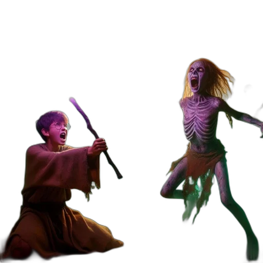 creature, staff, concept art, fantasy art transparent PNG cut-out