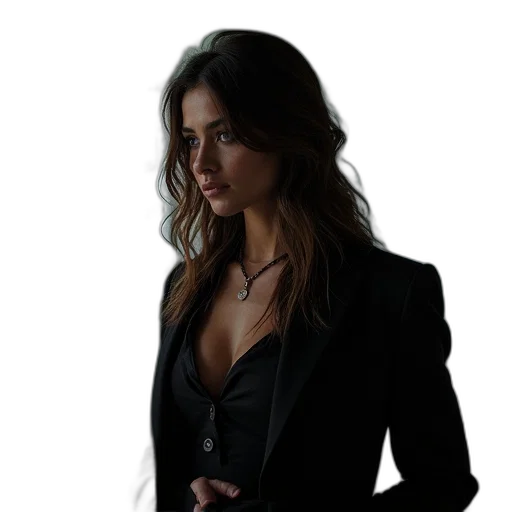 jacket, dress, staff, jewelry transparent PNG cut-out