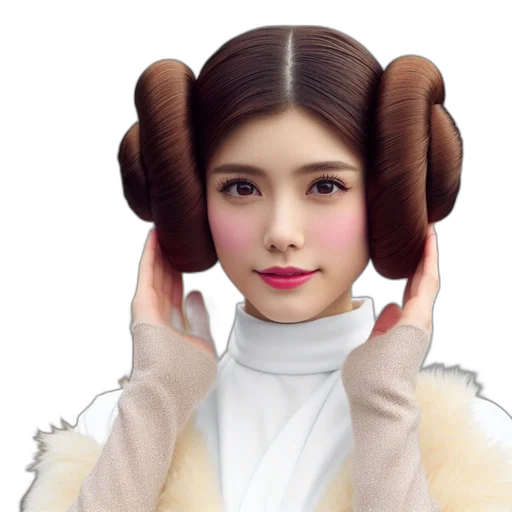 hair, photorealistic, anime, fantasy art transparent PNG cut-out