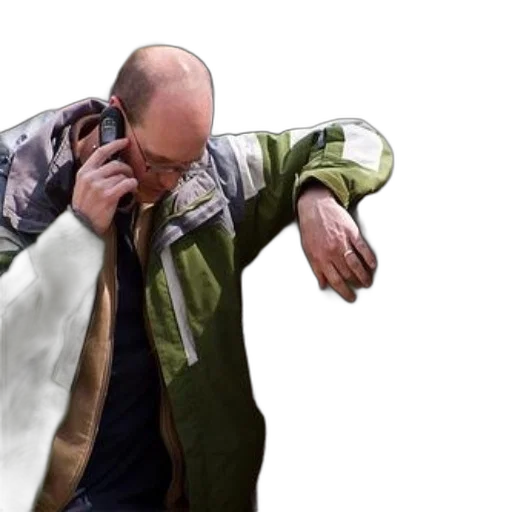jacket, staff, weapon, mask transparent PNG cut-out