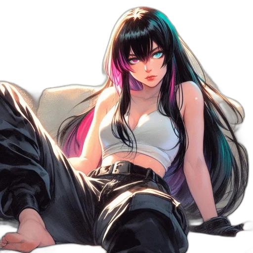 jacket, anime, cyberpunk, vaporwave transparent PNG cut-out