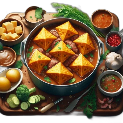 food, 3d render, photorealistic, concept art transparent PNG cut-out