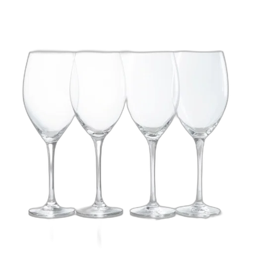 3d render, set, four, clear transparent PNG cut-out