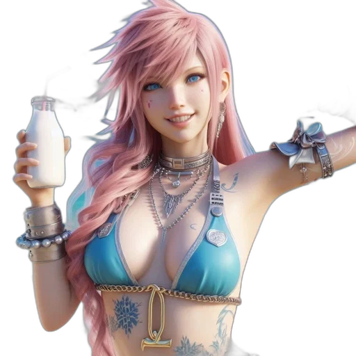 bottle, fantasy art, concept art, 3d render transparent PNG cut-out