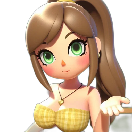 dress, face, staff, crown transparent PNG cut-out
