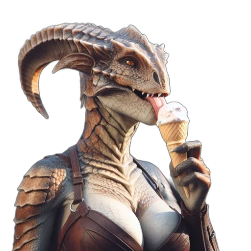 dragon, creature, animal, staff transparent PNG cut-out