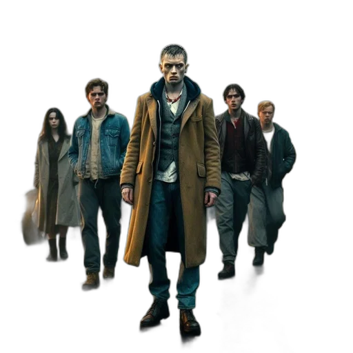 jacket, concept art, comic book art, 3d render transparent PNG cut-out