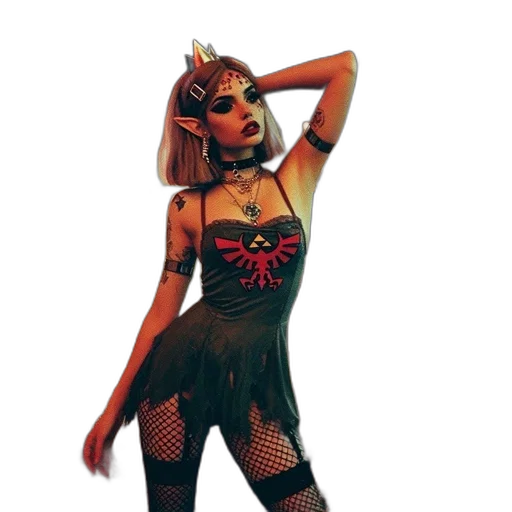 dress, crown, staff, mask transparent PNG cut-out