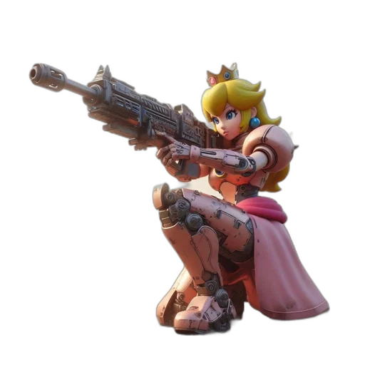 weapon, sword, crown, robot transparent PNG cut-out