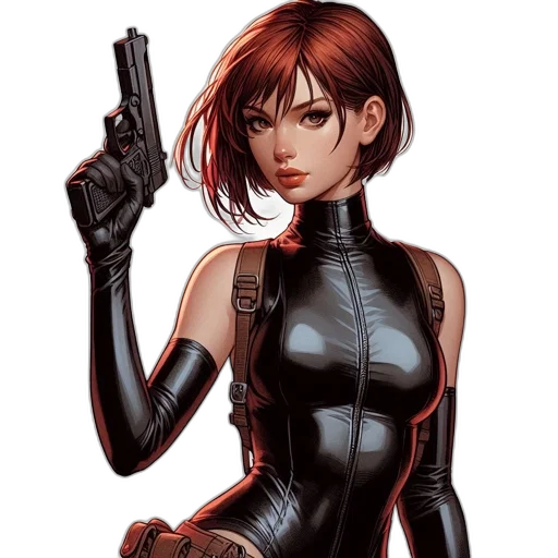 weapon, comic book art, concept art, cyberpunk transparent PNG cut-out