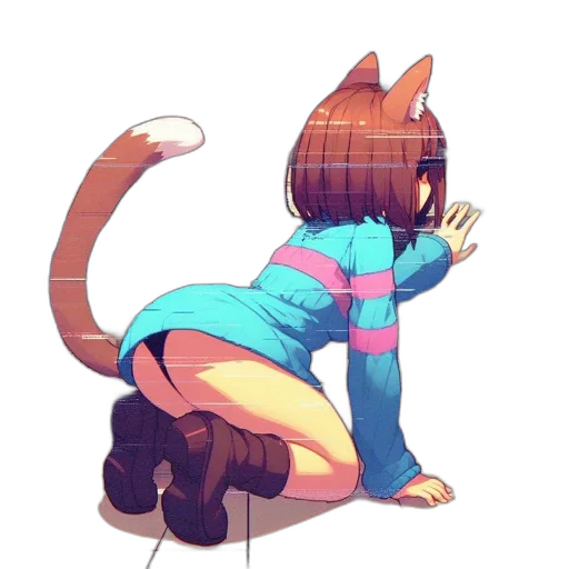 dress, creature, jacket, staff transparent PNG cut-out