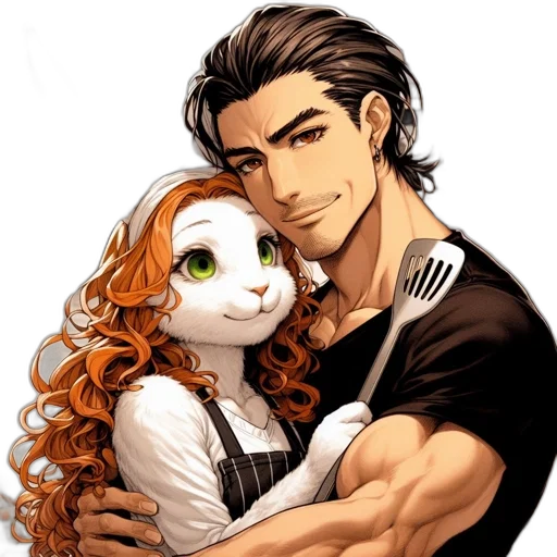 comic book art, cartoon, anime, fantasy art transparent PNG cut-out