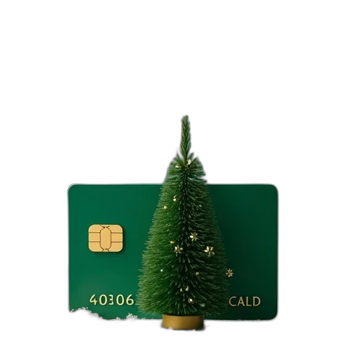 3d render, green, credit, card transparent PNG cut-out
