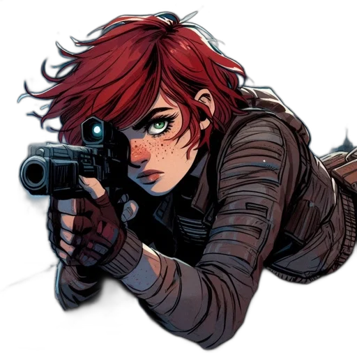 weapon, jacket, comic book art, concept art transparent PNG cut-out