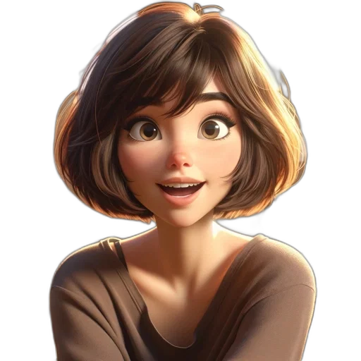 face, dress, hair, staff transparent PNG cut-out