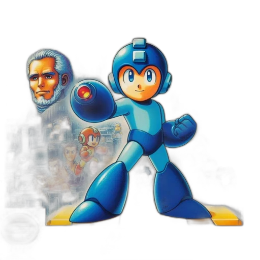 robot, weapon, concept art, pixel art transparent PNG cut-out