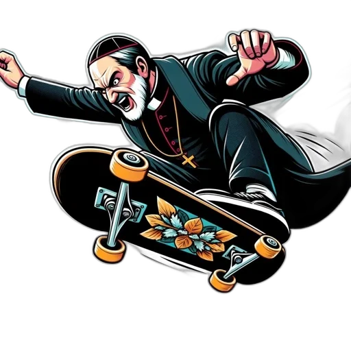 cartoon, comic book art, concept art, elderly transparent PNG cut-out