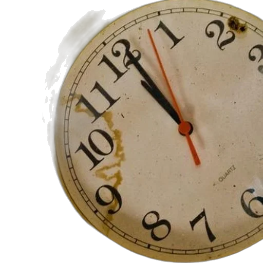 close-up, yellow-framed, clock, showing transparent PNG cut-out