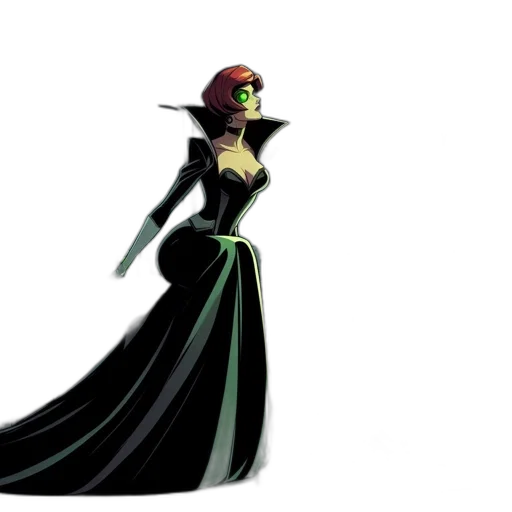 dress, concept art, comic book art, fantasy art transparent PNG cut-out