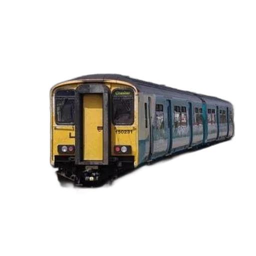 yellow, train, number, 150231 transparent PNG cut-out