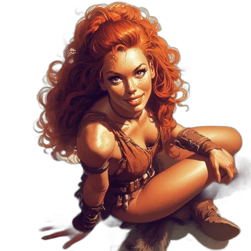 fantasy art, comic book art, concept art, photorealistic transparent PNG cut-out