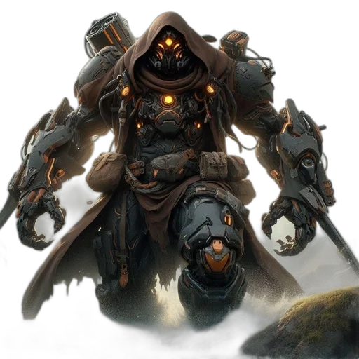 robot, creature, weapon, concept art transparent PNG cut-out
