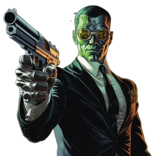 mask, comic book art, concept art, cyberpunk transparent PNG cut-out