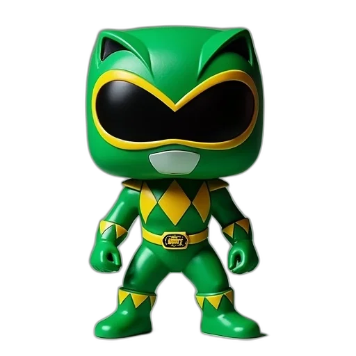 green, ranger, pop, vinyl transparent PNG cut-out