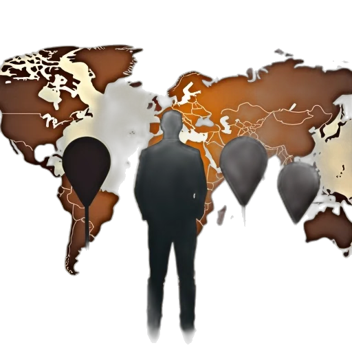 staff, set, maps, markers transparent PNG cut-out